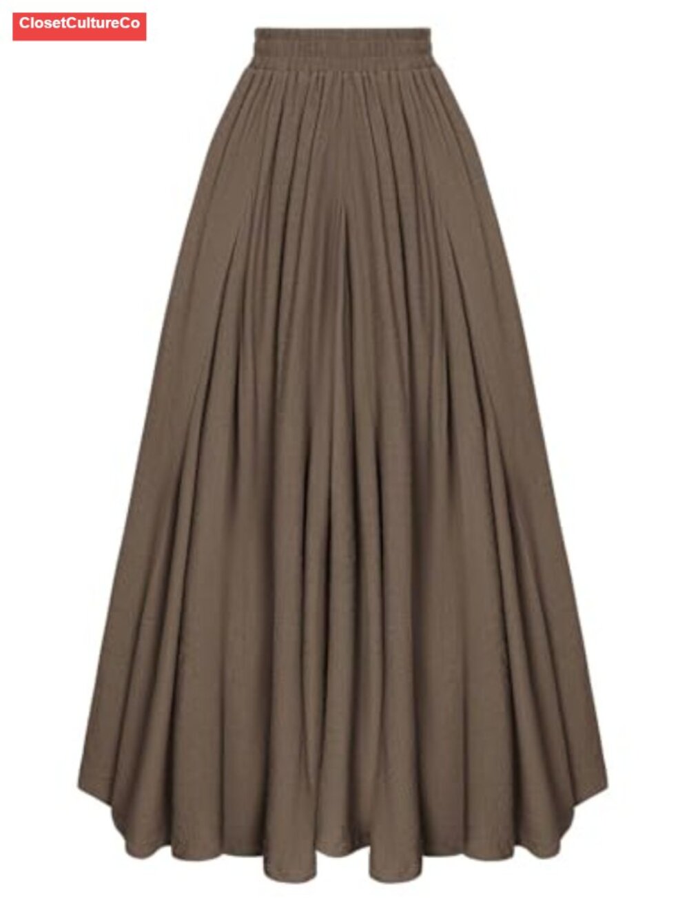 Long Flowy A-Line Maxi Skirt with Pockets Ren Faire Boho Womens